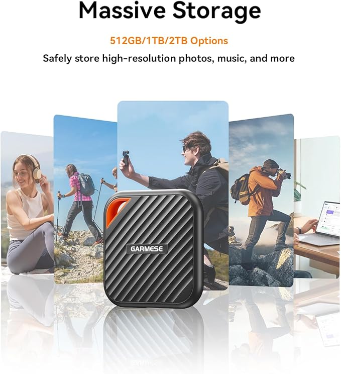 2TB External SSD Up to 2000MB/s, USB 3.2 Gen 2x2 Portable SSD External Solid State Drives Compatible with Game Console/Tablet/Laptop/Mac, Reliable Storage for Gaming, Students, Professionals