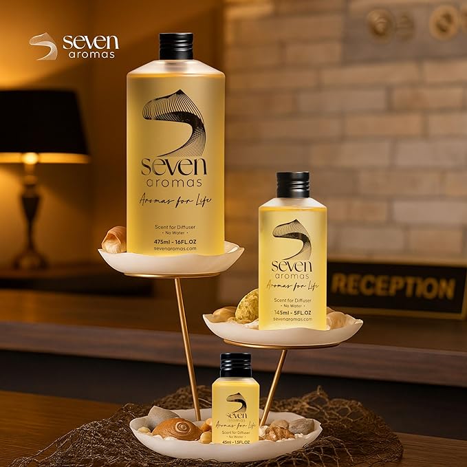 SevenAromas Hotel Scent Diffuser Oil, Luxury Hotel-Inspired Essential Oil for Aromatherapy & HVAC Diffusers – Premium Dropper Bottle - 145 ml 5 FL oz (Soft Rain)