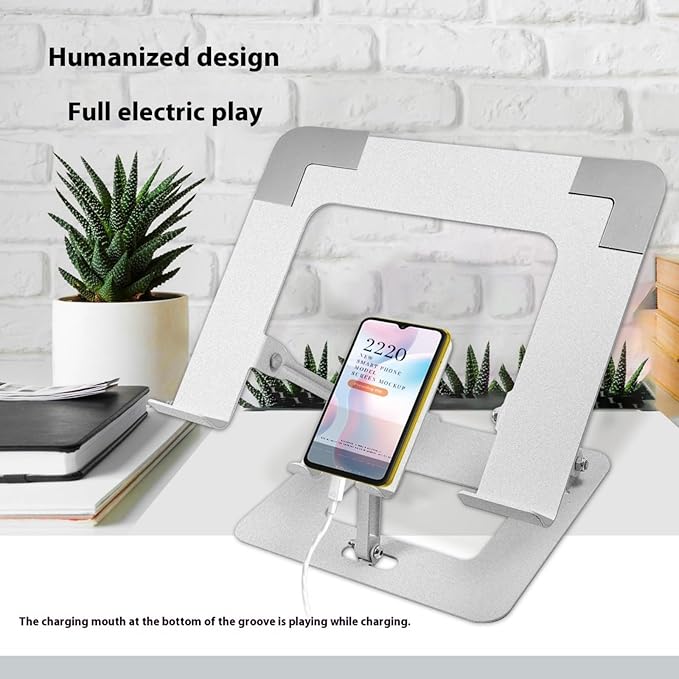 Ywmsfl Foldable Computer Stand Adjustable Tablets Holder Bracket Ergonomic for Laptops Tablets Phones Lightweighted Office Desk with