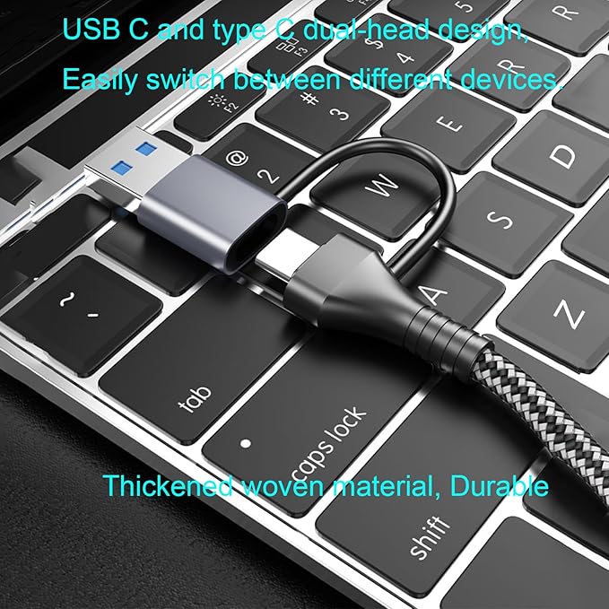 CFast Card Reader, 3 in 2 SD/TF CFast 2.0 Memory Card Reader, USB 3.2 Cable Compatible with Windows/Mac/Linux/Android (3 in 2)