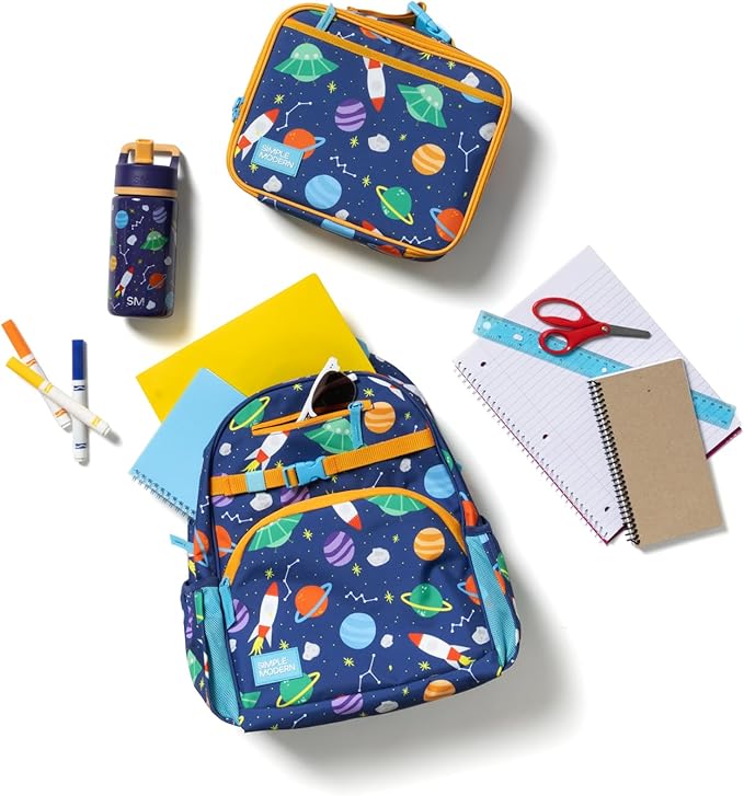 Simple Modern Medium Toddler Backpack for School Girls and Boys | Kindergarten Elementary Kids Backpack | Fletcher Collection | Kids - 15" tall | Confetti