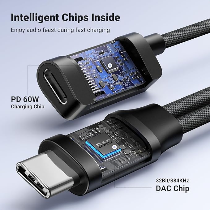 UGREEN Magnetic USB C to 3.5mm Audio Adapter and Charger 2 in 1 Hi-Res 32bit/384kHz Aux to USB C with PD 60W Fast Charging Dongle Cable for iPhone 17 Pro Max, Switch 2, Galaxy S25Ultra, iPad Pro
