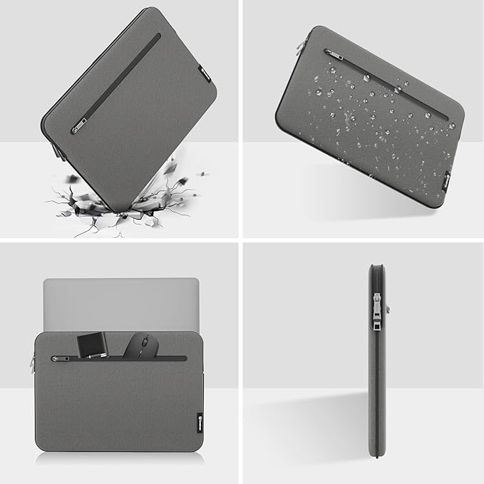 Smatree SlimPro Laptop Sleeve Case for 16 inch HP Envy/Spectre x360 2-in-1 16t, for Spectre x360 16t-f2000/f2047nr/f2097nr,for 16.1 inch Spectre x360 2-in-1 Laptop 16t-aa000,Light Grey (S619LG)