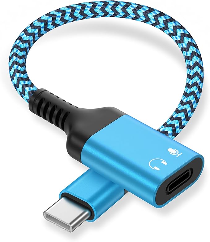 USB C to Lightning Female Headphone Adapter, Lightning to USB C Audio Adapter with Ear Buds/Earphones for iPhone 17 Pro Max 17 Air 16 Pro 16e 16 Plus 15 15Pro Max, iPad Pro Air Mini, Not for Charging