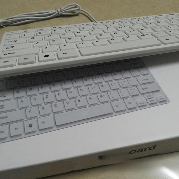Compact Quiet Keyboard for Laptop, USB Lightweight Keypad - Portable Ultra-Slim Typing Device for Laptop Tablet Men Women