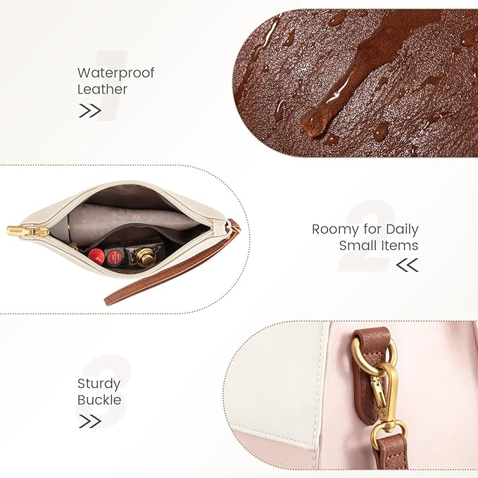 LOVEVOOK Laptop Bag for Women, 15.6 Inch Laptop Tote Bag, Vintage Leather Work Bags for Women, Waterproof Computer bag with Clutch Purse, Large Capacity Briefcase, Business Office Bag