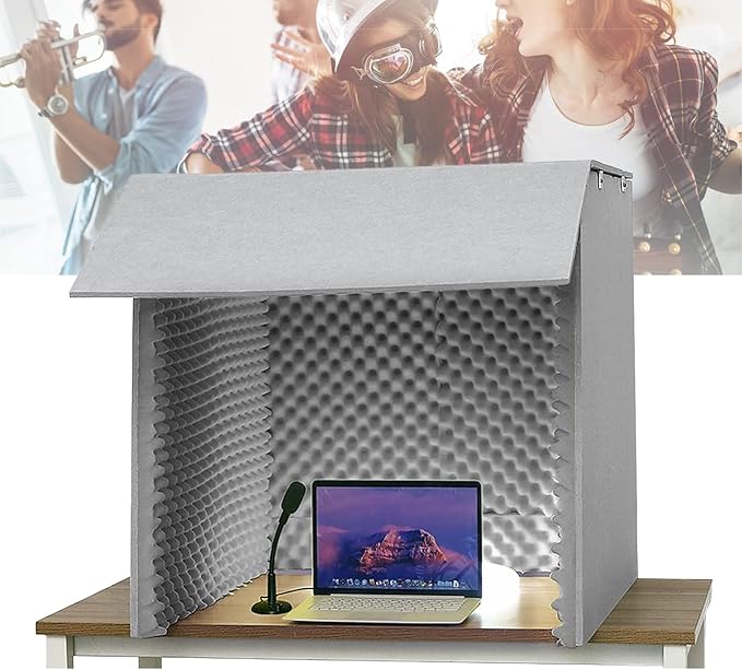 Portable Sound Recording Vocal Booth Box,Desktop Soundproof Cover,Isolation Booth,Sound Absorbing Shield,sound Proof Foam Panels To Filter Vocal,studio Booth,isolation Booth,portable Recording Studio