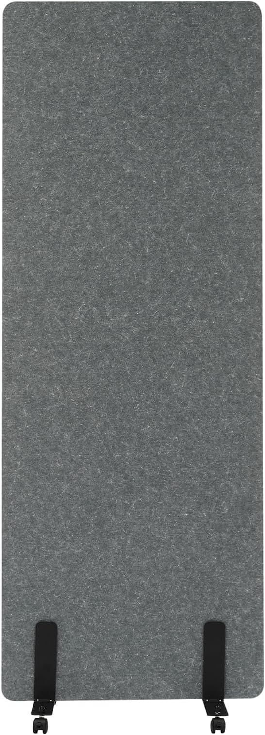 Folding Single Panel Privacy Partition Screen, Room Divider Panel Desk Divider Sound Proof Dividers High Barrier for Office Home Room Classroom Divider Privacy 24" X 66" (Light Gray)