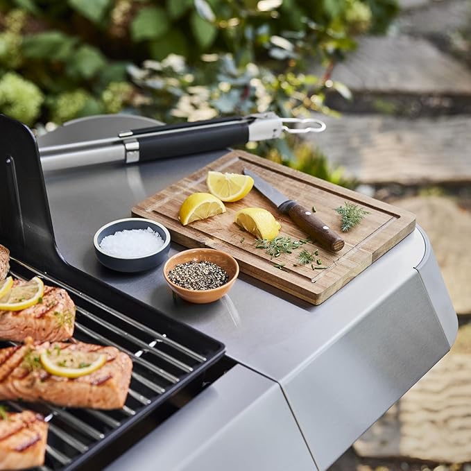 Weber Genesis S-415 Liquid Propane Gas Grill for Outdoor Grilling, 4 Burners, Stainless Steel