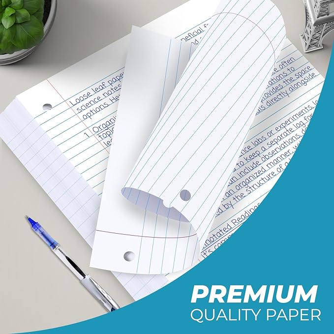 Rosmonde 576 Pack (Pallet) Loose Leaf Paper Bulk, 86400 Sheets, College Ruled, Pallet of Filler Paper, 150 Sheets/Pack, 8 x 10.5",3 Hole Punched, 56 Gsm Thick Paper, School & Office, 4-7 Days Transit