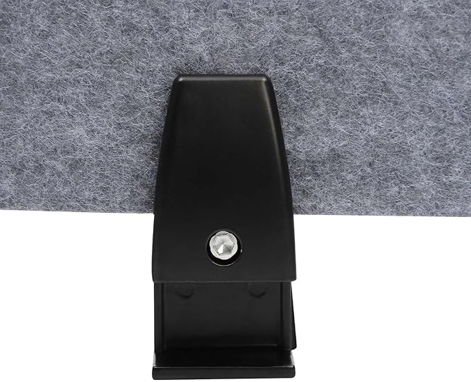 Stand Up Desk Privacy Panel, 6Pcs Clamp-On Acoustic Desk Divider Table Mounted Privacy Panel Sound Proof Dividers(2Long Panel 47.25x16In&4 Short Panel 23.6x16In) (2Long Panel -59x16In)