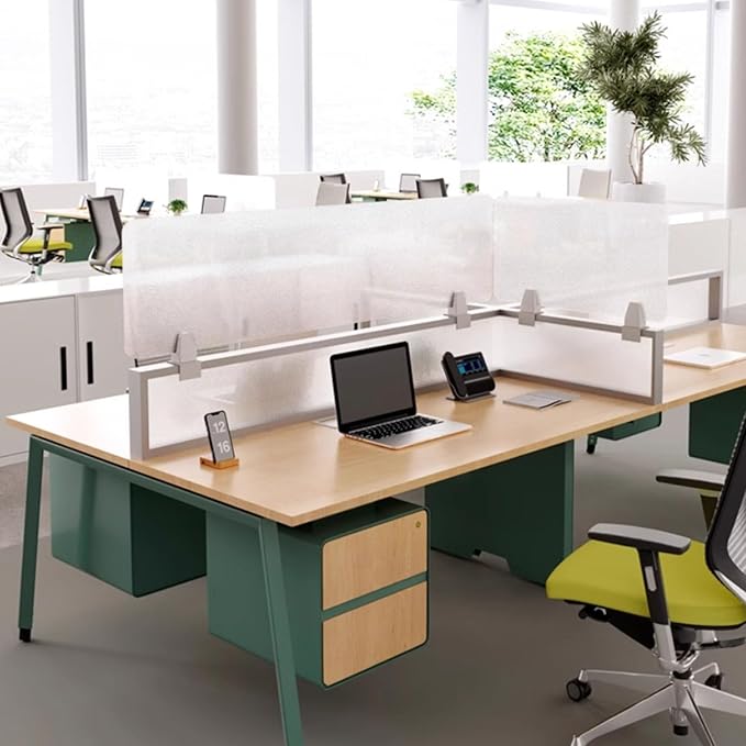 Desk Partition,Soundproof Desk Partition,Frosted Acrylic Desk Privacy Divider Screen Clampon Panel for Table Standing Sound Proof Desktop Office Classroom Partition,Frosted,60X40Cm/23.6X15.7In