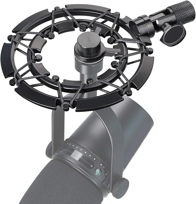 SUNMON Shure MV7 Shock Mount Compatible with Shure MV7 Microphone, MV7 Shock Mount Reduces Vibration Noise Matching Mic Stand Boom Arm by SUNMON