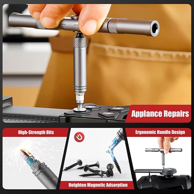 24 In 1 DIY Screwdriver Set Magnetic, 2025 New Multi Bit Screwdriver Sets Portable, Precision Screwdriver Kit Durable, Toolbox Screwdriver Set Suitable for Home Repair (2)