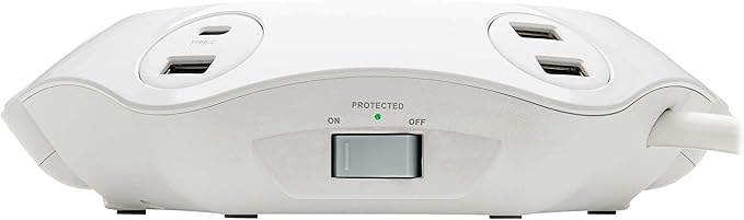 Tripp Lite Conference Surge Protector, 4 NEMA 5-15R Outlets, USB-C & 3 USB-A Ports, Micro-USB, 8 ft. Cord (TLP48USBCUFO)
