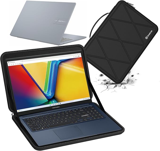 Smatree Hard EVA Protective Sleeve Case Compatible for 15.6 inch ASUS E510, for 15.6 inch ASUS Vivobook Pro 15 OLED K6502 Laptop, Anti-Shock and Waterproof Bag (X8275)