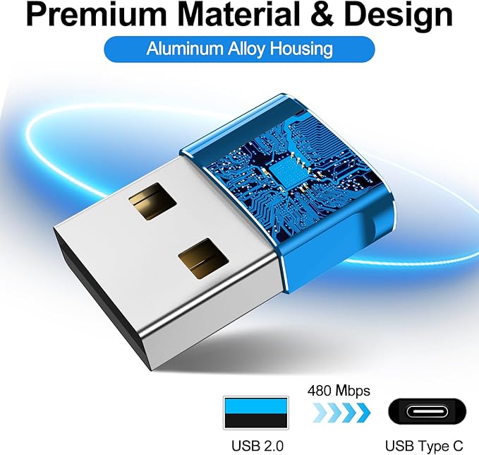 𝟒𝐏𝐚𝐜𝐤 𝐔𝐩𝐠𝐫𝐚𝐝𝐞𝐝 USB to USB C Adapter,Type-C Female to A Male Car Charger OTG Converter for Apple Watch Ultra 8 9 10,iPhone 16 15 14 13 Pro Max,Samsung S24,Nintendo Switch,AirPods,iPad,Car