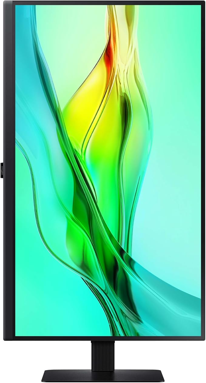 SAMSUNG 27" ViewFinity S6 (S60UD) Series QHD High Resolution Computer Monitor, 100Hz, HDR10, USB-C, Built-In LAN Port, Daisy Chain Support, Easy Setup, Height Adjustable Stand, LS27D606UANXGO, 2024