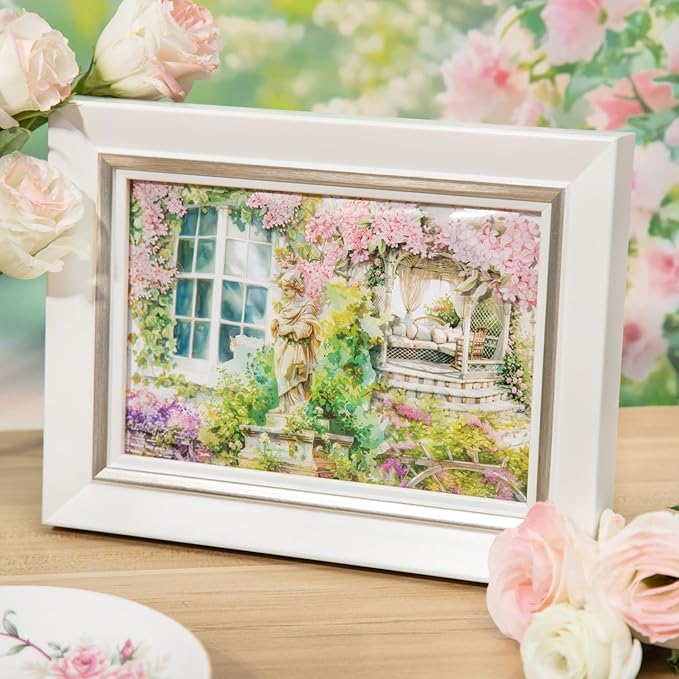 AuriicLeaf Cottagecore Garden PET Sticker Set, 60PCS Aesthetic Landscape Stickers for Scrapbooking, Journaling, DIY Crafts, and Art Supplies