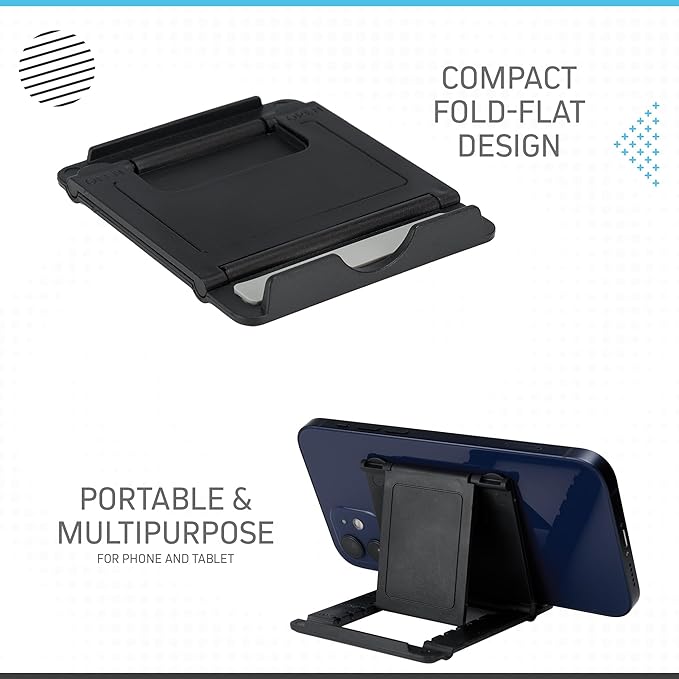 CHARGEWORX Stand for Tablets, Smartphones, 3-PK | Adjustable Mount w/ 6 Viewing Angles | Flexible Frame for Landscape, Portrait Modes | Travel Tablet Stand