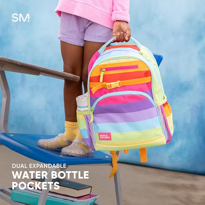 Simple Modern Large Kids Backpack for School Girls and Boys | Elementary Backpack for Teen | Fletcher Collection | Kids - 16" tall | Confetti