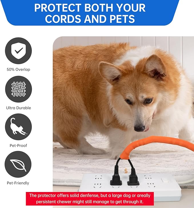 YOUBO Split Braided Cable Sleeve，Flexible Wire Loom Tubing, Automotive Cord Protector Pet Proof, Cable Management for Computer TV Electric Wires Harness 16ft (Orange, 13mm（1/2")