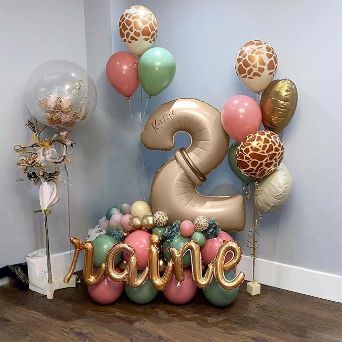 Nude Number 1 Balloons, 40 Inch Tan 1st Birthday Foil Balloon for Boys Girls, Giant Self Inflating Apricot Helium Foil Number Balloons 0-9 for Women Men 1st 11th Anniversary Party Decorations Supplies