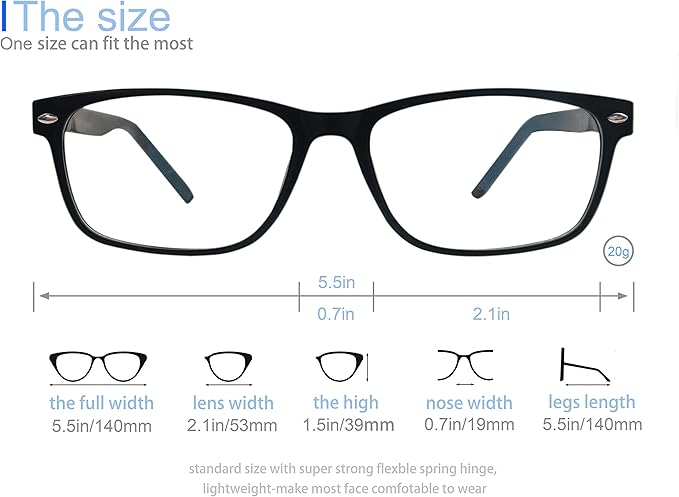 MODFANS Progressive Multifocus 1.5 Reading Glasses,Blue Light Blocking Glasses,Anti-Glare,Anti-Eye Fatigue,UV Protection for Computer/TV/Tablet/Phone,Readers with Comfort Sping Hinge