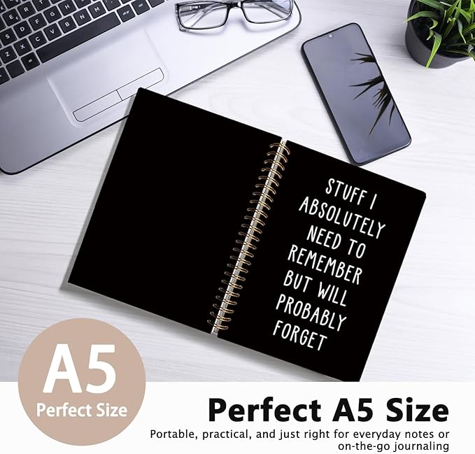 LIANGW Funny Notebooks for Work, Funny Work Gifts for Coworkers & Boss, Coworker Office Gifts for Men Women, Fun Spiral Notebooks Journals for Writing, Funny Office Supplies 5.5x8.3 Inch
