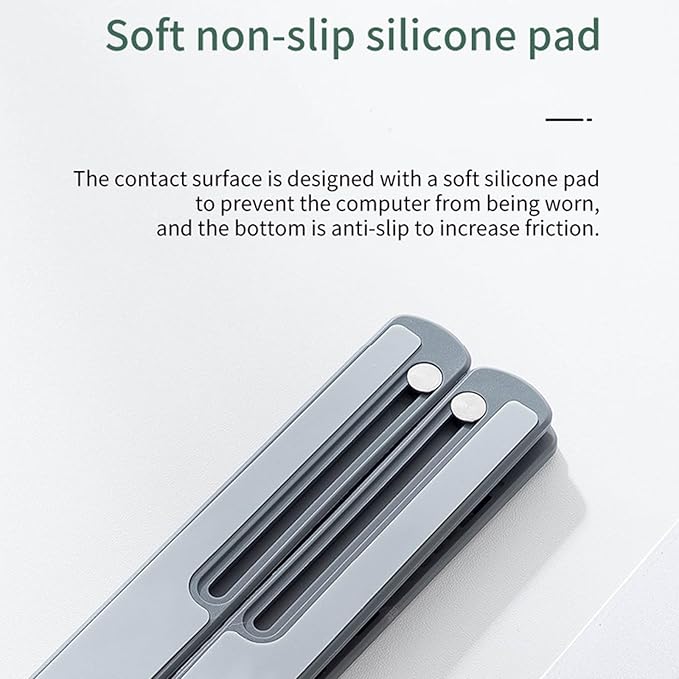 Vryxq Ergonomic Foldable Laptop Stand Portable Desktop Stand Adjustable 6 Gear Vertical Saving Dock for Tablet Foldable Holder