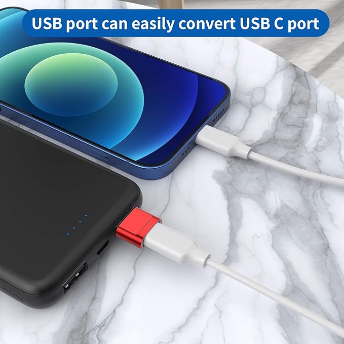 USB C Female to USB Male Adapter (4-Pack),Type C to USB A Charger Converter for iPhone 15 14 13 12 11 Plus Pro Max,Samsung Galaxy Note 20 S24 S23 S22,Apple iWatch Watch Series 7 8 SE,AirPods iPad Pro