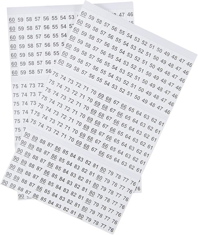 Gardner Bender 42-030 Pocket Wire Marker Booklet, Identification Pack Includes: Numbers 46-90