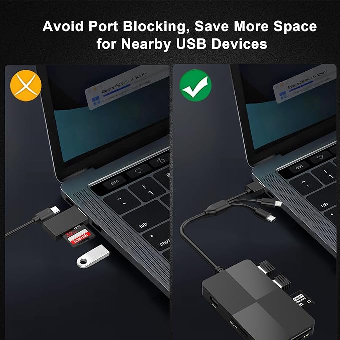 8-in-1 Memory Card Reader with 3 USB Ports, Lightning/USB-C/USB-A Adapter for iPhone/Android/PC/Mac, Supports SD/TF/MS/CF/XD Card & OTG for Photo/Video Transfer