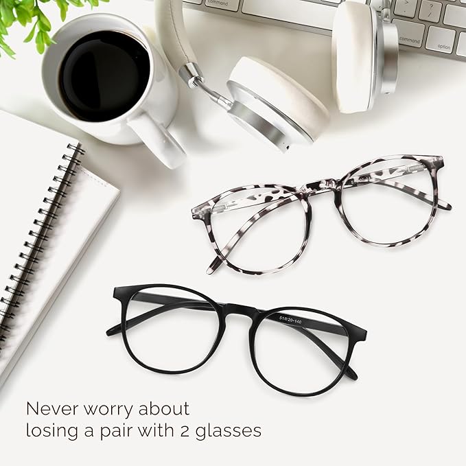 IBOANN Blue Light Glasses for Woman/Men, Fashion Blue Light Glasses Men, Fake Glasses Help Reduce Screen Fatigue