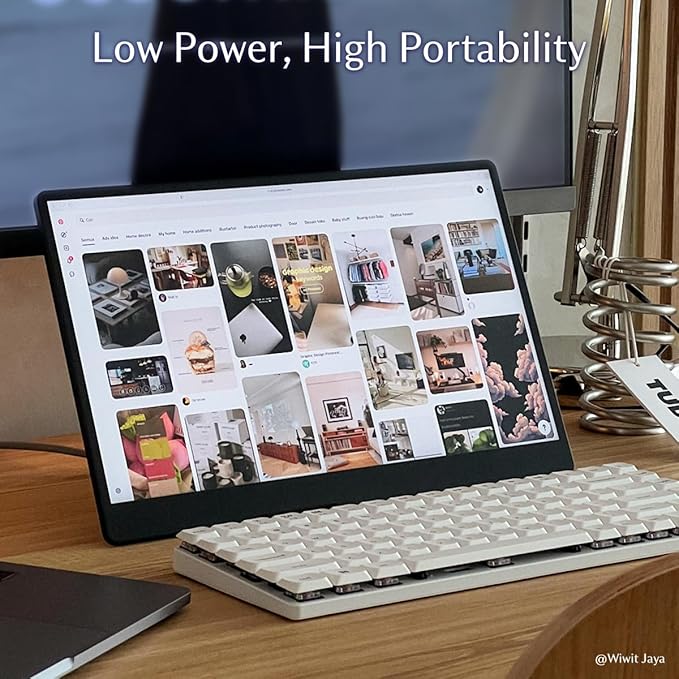 SOTSU FlipAction Go 14" Premium Portable Monitor SFA14PMSB | Robust but Lightweight | Tempered Glass Cover | 1080p | 400 Nits | 100% sRGB | 5W | Super Versatile | USB C or Mini HDMI
