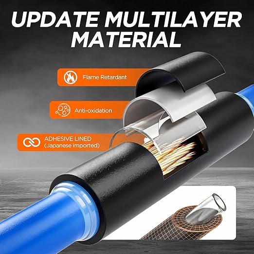 5:1 Heat Shrink Tubing Kit 500 PCS, Industry-Leading 5:1 Ratio Adhesive Lined, Marine Grade Dual Wall, Waterproof Electrical Wire Wrap Assortment – Industrial & Automotive Heat Shrink Tube Kit (Black)
