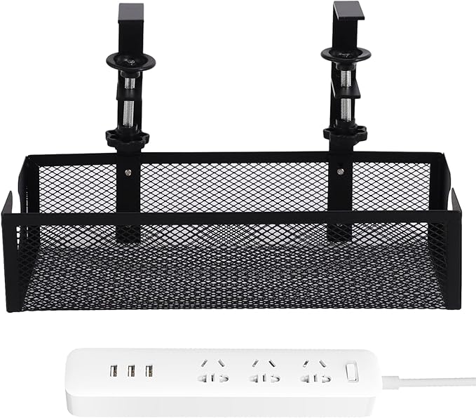 Under Desk Cable Management Tray | Carbon Steel Wire Organizer,Cord Management Under Desk | for Family Friends Students Adults Men Women Home Indoor Office Study Kitchen