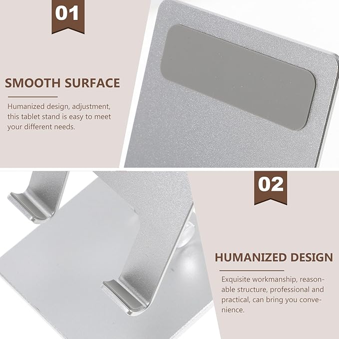 VERDANVERSE Adjustable Foldable Tablet Stand Holder for Desk Metal Tablet Bracket Compatible with Ipad and Laptop Multi-Angle Holder Organizer for Home and Office Use