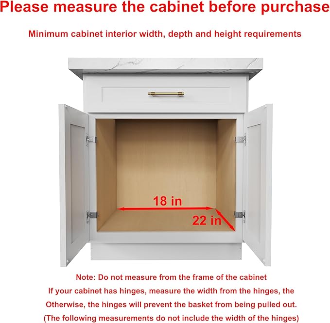 Sikarou Pull Out Cabinet Organizer,Heavy-Duty Slide Out Shelf, Wood And Wire Basket, Pull Out Drawer for for Kitchen Under Sink Space, Pantry, Bathroom (17 * 21 WM)