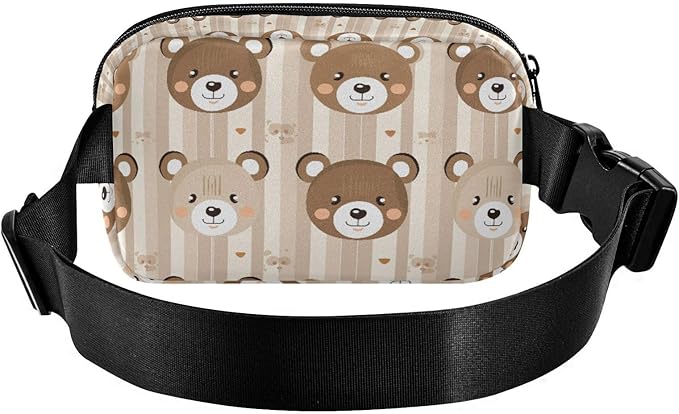 Kawaii Bear Fanny Pack for Women Men Water Resistant Fashion Waist Packs with Adjustable Strap Belt Bag for Travel Workout Jogging Hiking 21219060