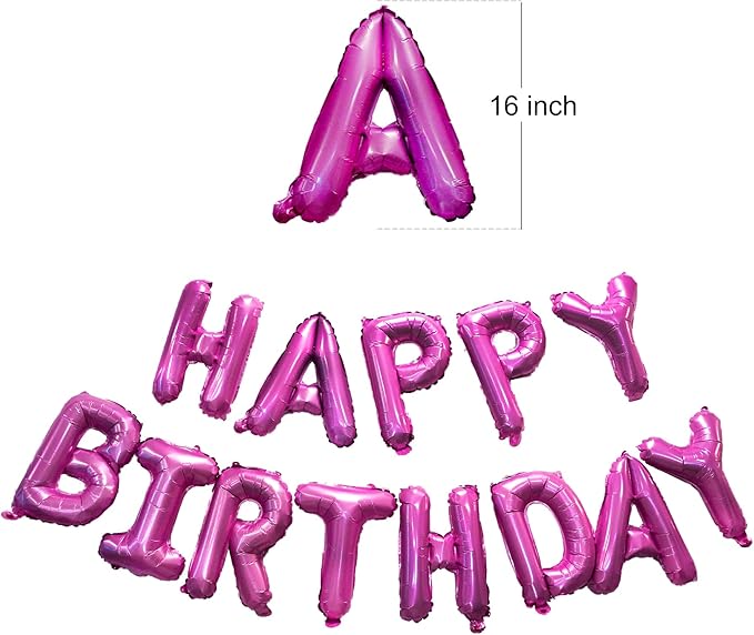 Rose Pink Happy Birthdays Banner - GREATRIL Party Decorations for Birthdays/Unicorn/Mermaid/Butterfly/Bachelorette Happy Birthdays Letters