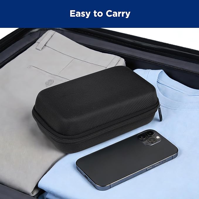 SUPVAN E11 Nylon Hard Protective Travel Case, Waterproof Shockproof Scratch Resistant Carrying Case for E11 Label Maker and Tapes, External Hard Drive, Power Bank, Cell Phone, Cable