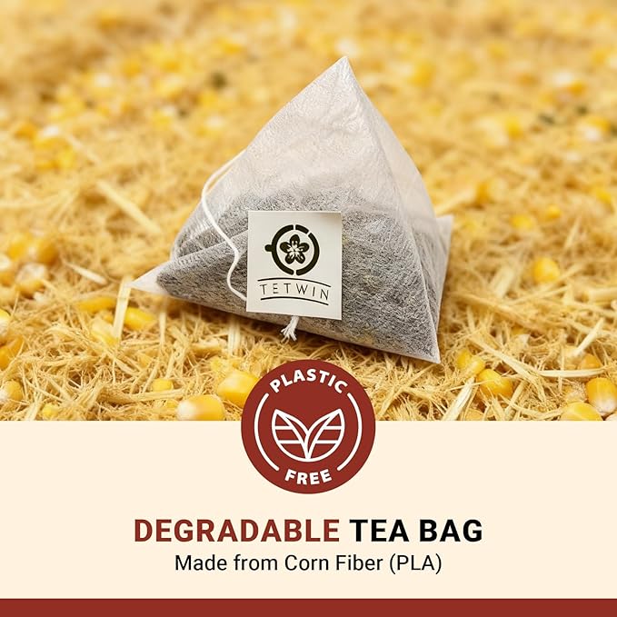 Jasmine Black Tea Bags, 3-Scented Loose Leaf in PLA teabag - Bitterness-Free, Naturally Sweet & Mellow, 10 Count Portable Tin