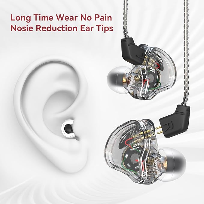 5 Pairs KBEAR 07 Ear Tips, KINBOOFI KZ ZS10 PRO Silicone IEM Eartips Earbuds for KZ ZST ZS10 PRO X AS10 AS24 ZSN ZSN PRO X ZSN PRO ZS10 PRO2 TANGZU WAN'ER CCZ DC02 DC01-PRO Wired Headphone（S/M/L）