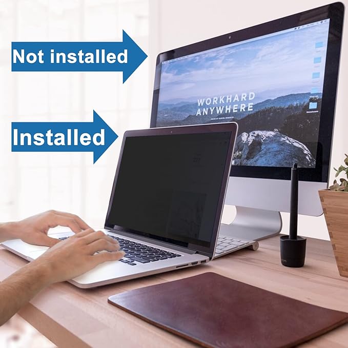 IPROKKO Laptop Privacy Screen 13.3 Inch for HP Dell Acer Asus Lenovo Thinkpad Envy Xps, 16:10 Aspect Removable 13in Anti Blue Light Glare Privacy Filter Shield, Anti Spy Computer Monitor Security