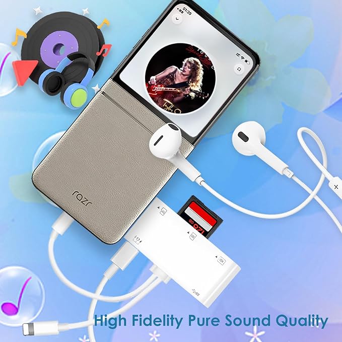 9-in-1 Memory Card Reader Universal SD Card Reader for iPhone/iPad, CF/SD/MicroSD/MS/XD Card Reader & USB OTG Adapter with USB-A/USB C/Lightening Connector for iPhone 16/iPad Pro/Samsung Galaxy S25