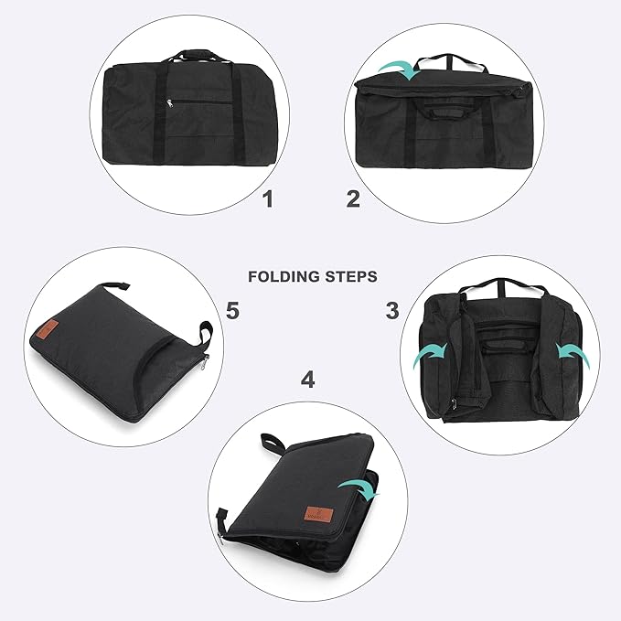 150L Large Waterproof Bag for Men Travel, Extra Large Trave Duffle Bag with Shoe Compartment for Men Women, Foldable Duffle Bag for Traveling, Gym Bag, Water Resistant & Tear-Resistant, Black