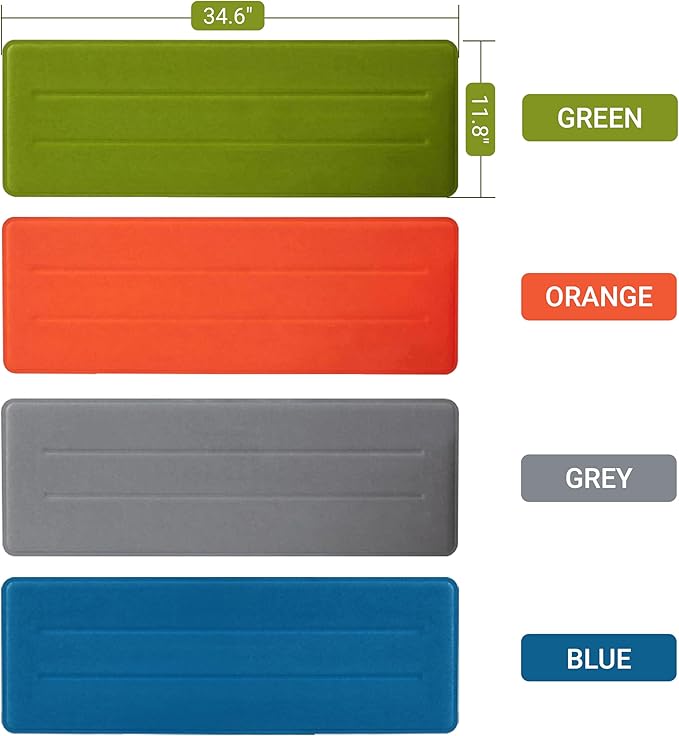 Desk Divider Panel, 34.6" x 11.8", Green – Clamp-On with 2 T-Clips, Soundproof Noise Reducing Privacy Screen for Office or Home Desk, High Quality Polyester