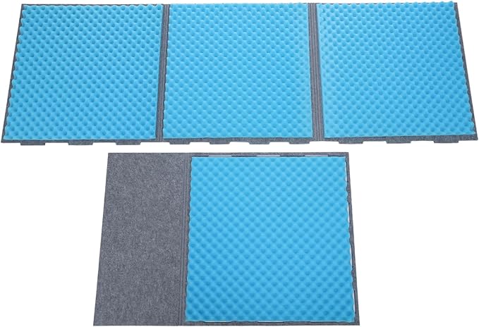 Desktop Soundproof Cover 31" H X 31" W X 31" L Recording Booth Portable Vocal Recording Booth with Double Sound Insulation Vocal Sound Absorbing Shield for Recording Studios, Offices（Blue+Gray）