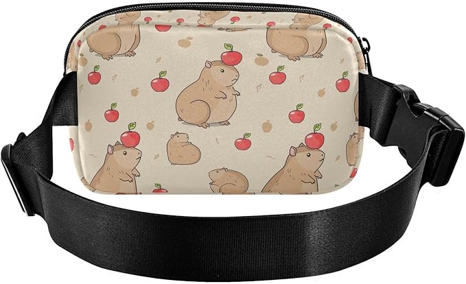 Kawaii Capybara Fanny Pack for Women Men Water Resistant Fashion Waist Packs with Adjustable Strap Belt Bag for Travel Workout Jogging Hiking 21220260